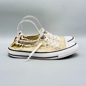 Converse Shoes Womens 9 Beige Snake Chuck Taylor All Star Shoreline Sneakers